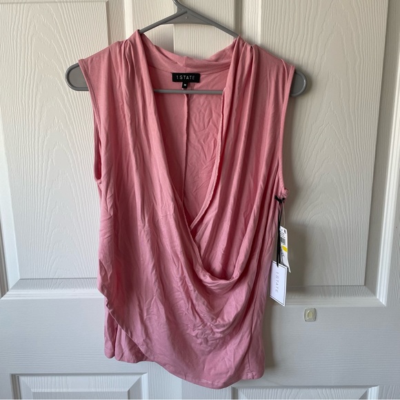 1. State Tops - 1. State Blush Pink Sleeveless Blouse size M NWT